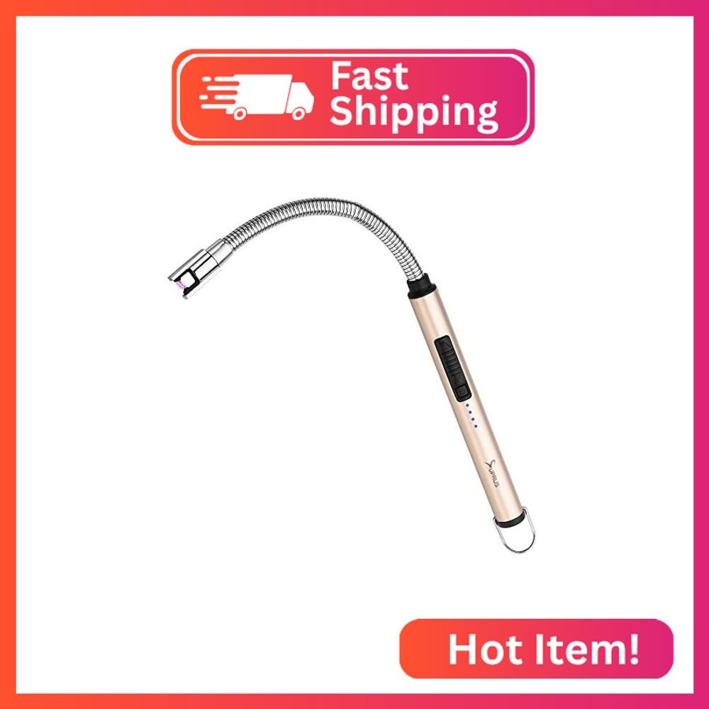 SUPRUS Electric Candle Lighter USB Type C Rechargeable Lighter Steel Shell & Han