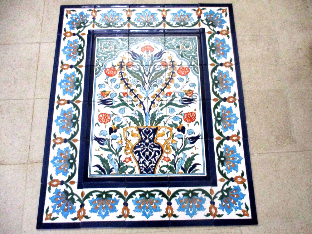 30" x 36" Hand painted Ceramic tile art panel Mosaic wall mural Backsplash