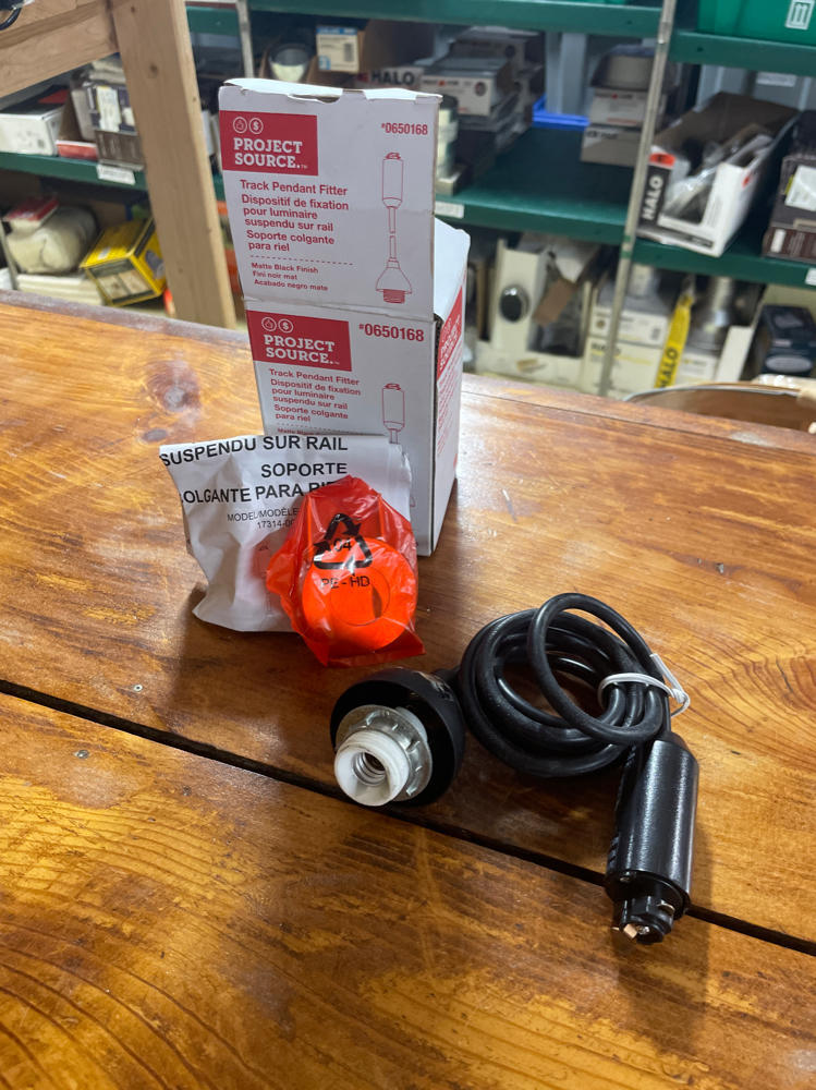 Linear Track Lighting Bell Pendants in Matte Black Project Source 17314-002