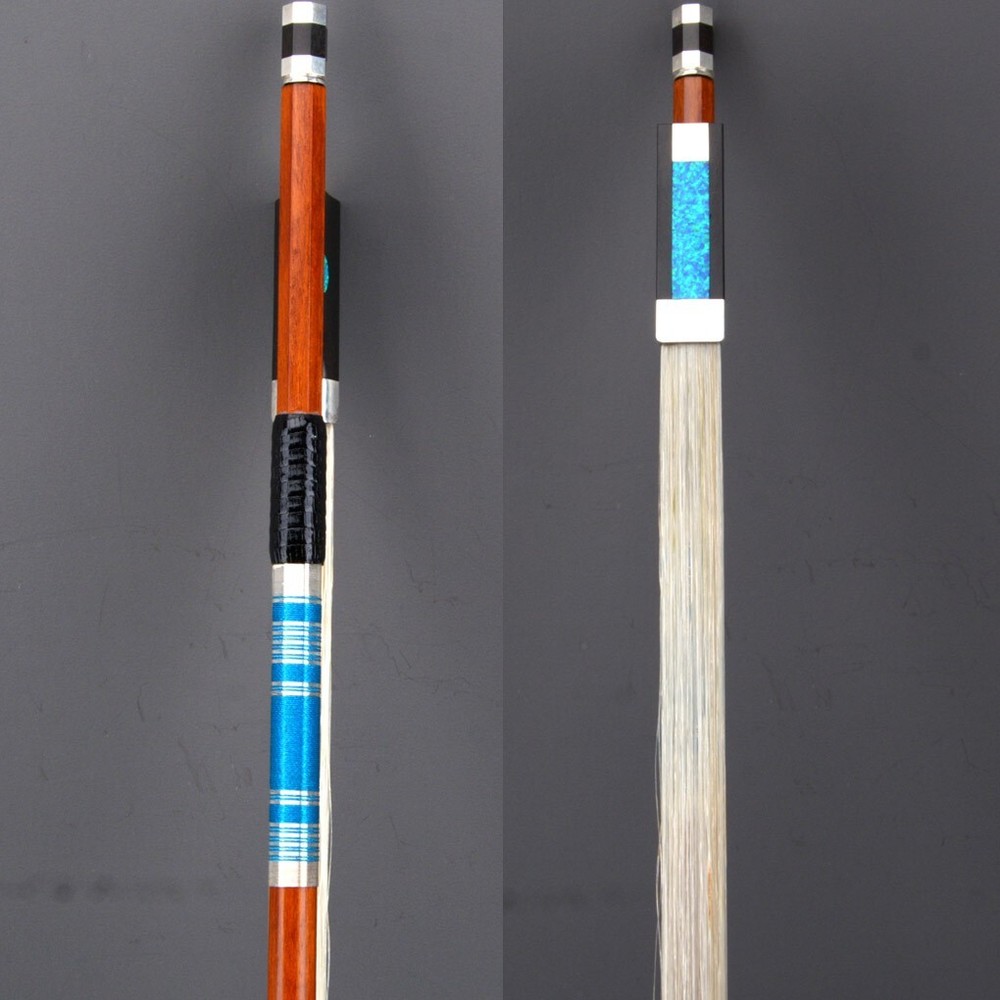 D.Peccatte Copy Master Pernambuco Violin 4/4 Bow Ebony Blue eye Frog Silver Fast