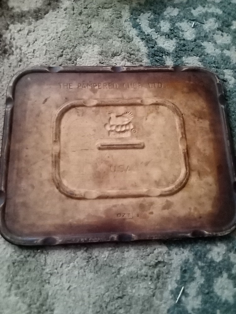 Pampered Chef Stoneware 15" x 12" Rectangular Baking Pizza Cookie Stone