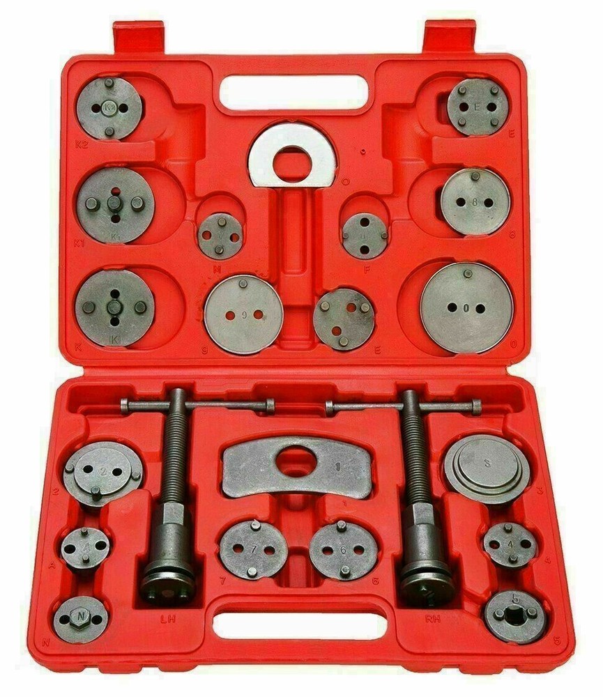 22pcs Disc Brake Caliper Tool Set Wind Back Kit Adapter #0-10 Adapter Sets
