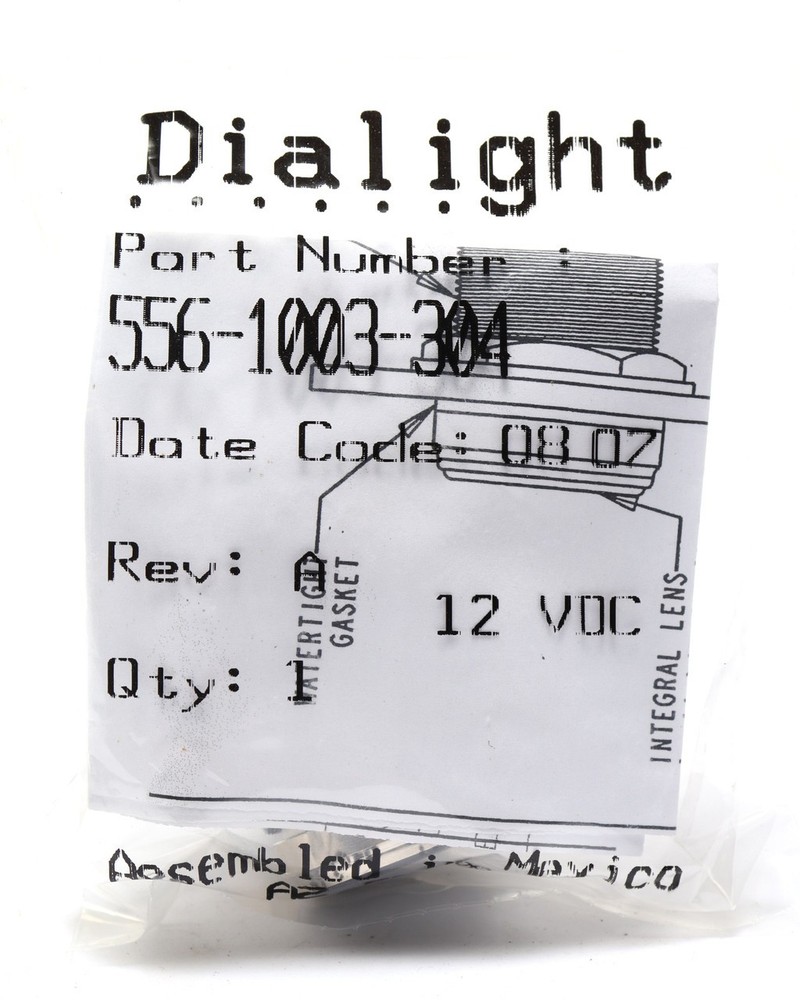 Dialight 556-1003-304 12VDC LED Panel Mount Indicators, White