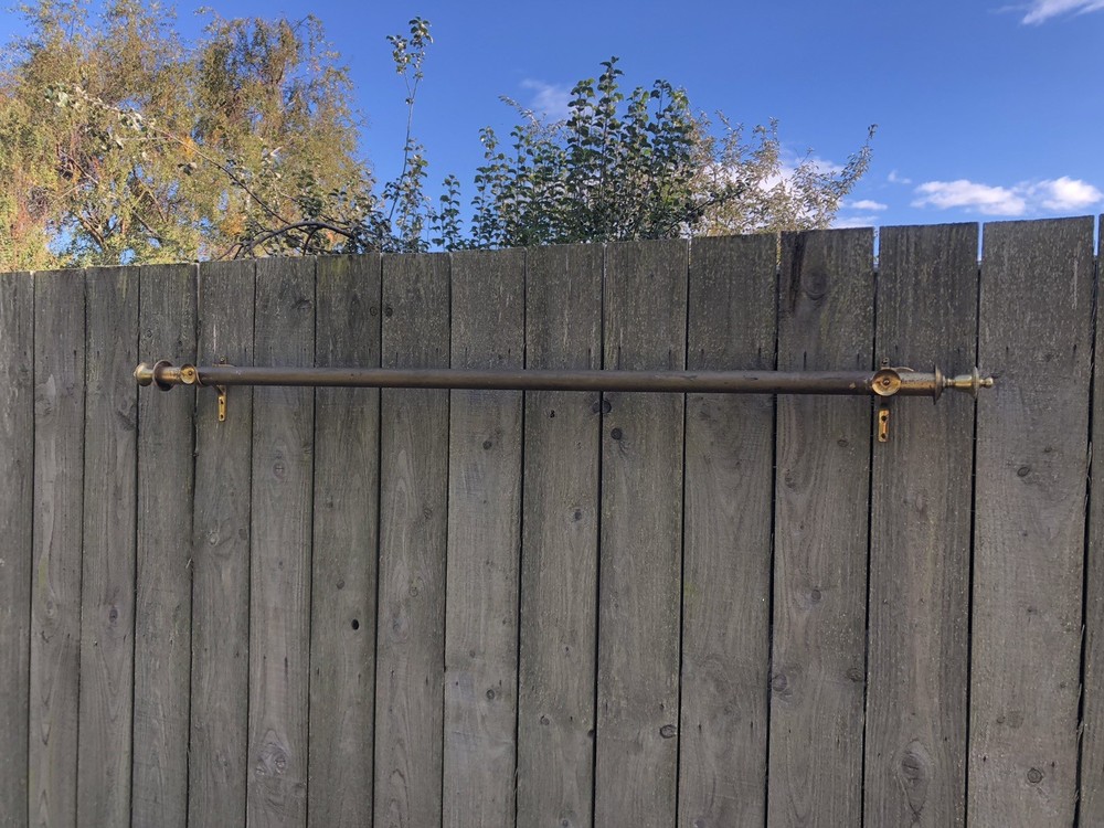 victorian brass curtain pole