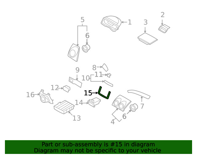 Genuine GM Instrument Panel Molding 96652346