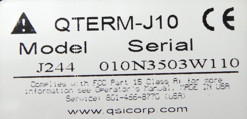 Applied Precision QTERM-J10 Programming Terminal J244 New Surplus
