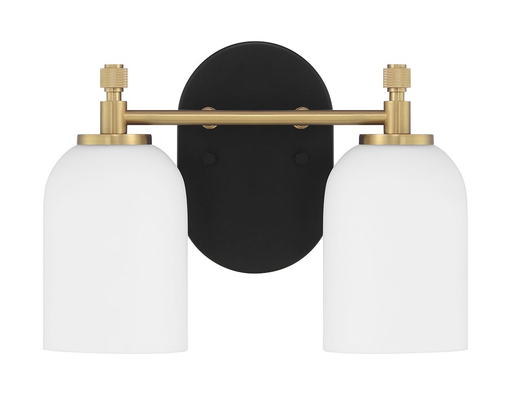 Craftmade 60302 Council 2 Light 13"W Vanity Light - Black