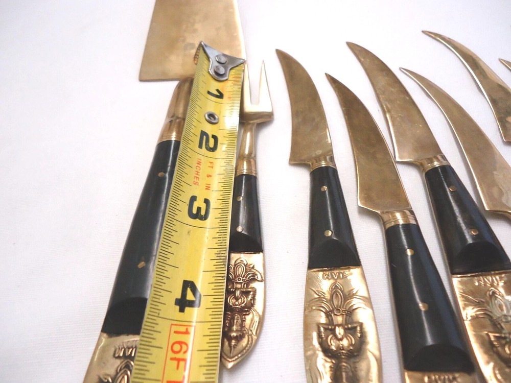 BRASS BRONZE FLATWARE 16-PIECES