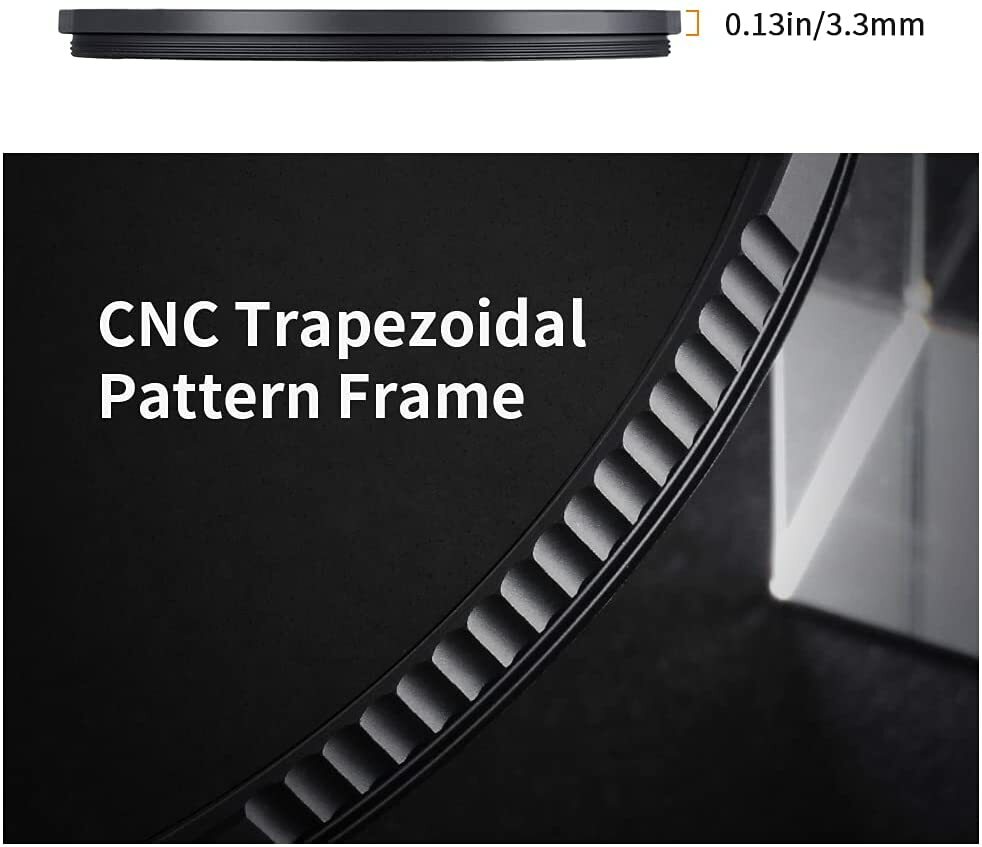 K&F Concept 82mm 1/4 Diffusion Filter Ring Black Mist Filter Double Multi Coated