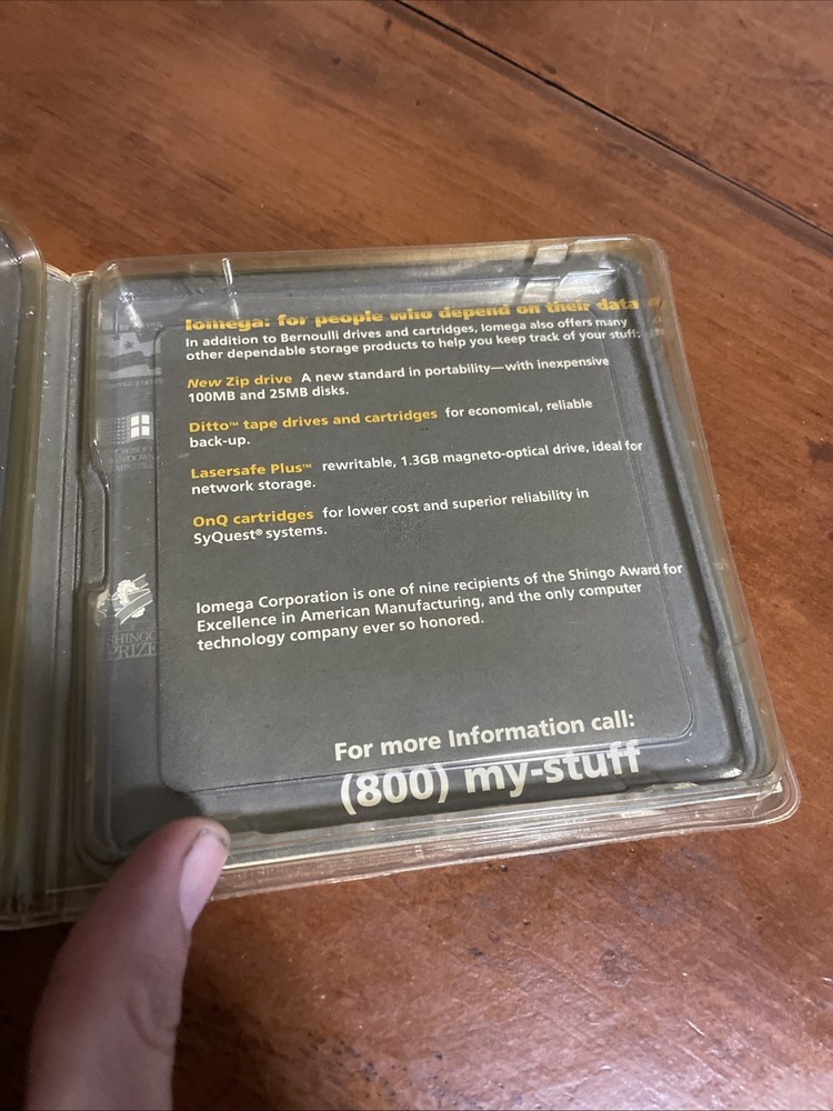 iomega Bernoulli box disk 150mb vintage computer storage diskette 5” 1992