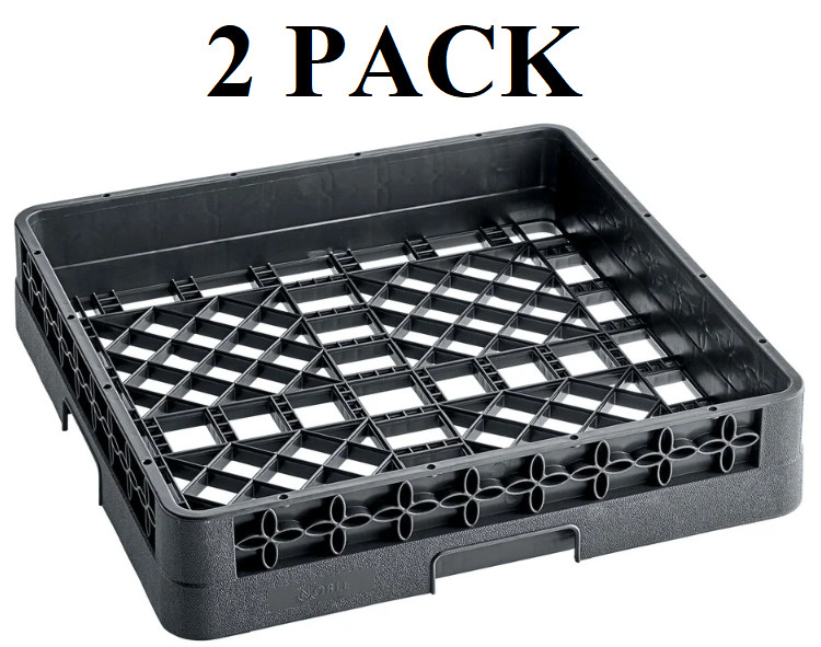 2 Pack Full-Size Open Bowl Rack with Closed Sides Durable Stackable Kitchen Rack