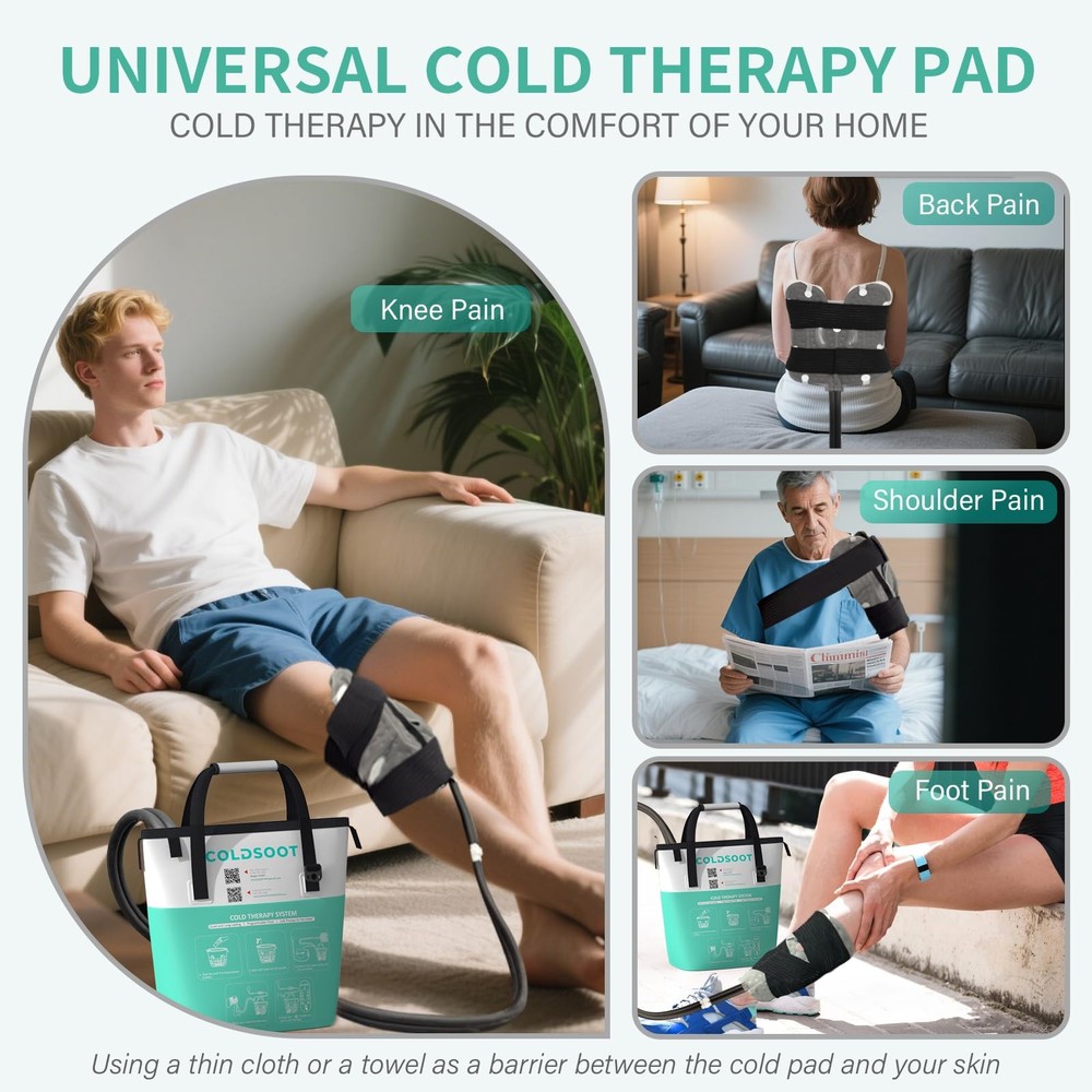 Cold Therapy Machine w/Timer Compact and Portable Ice Machine for Knee After ...