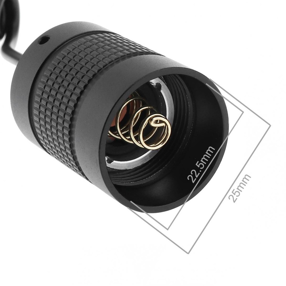 Black Tail Switch Remote Pressure Switch for C1 / G3 / 6P / 9P LED Flashlight US