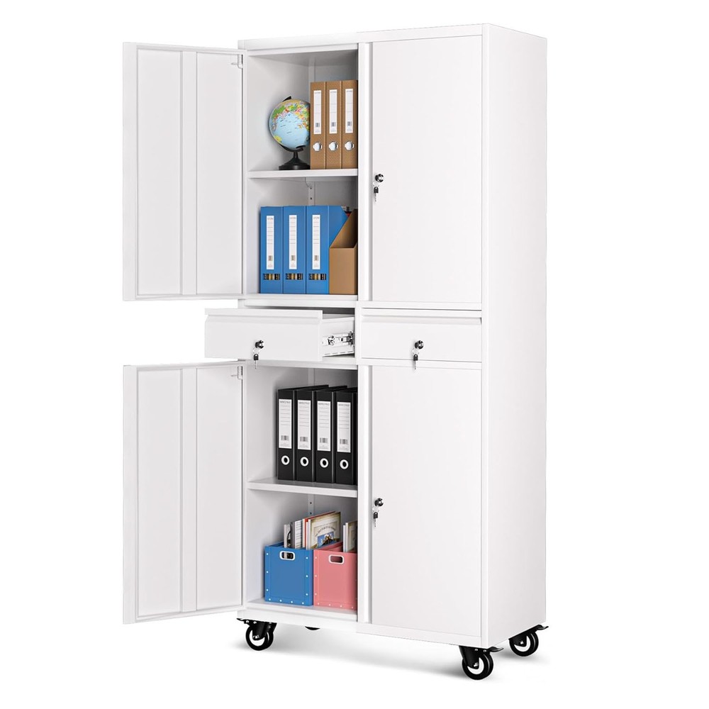 Garage Storage Cabinet Tool Cabinet with Locking Doors and Adjustable Shelves