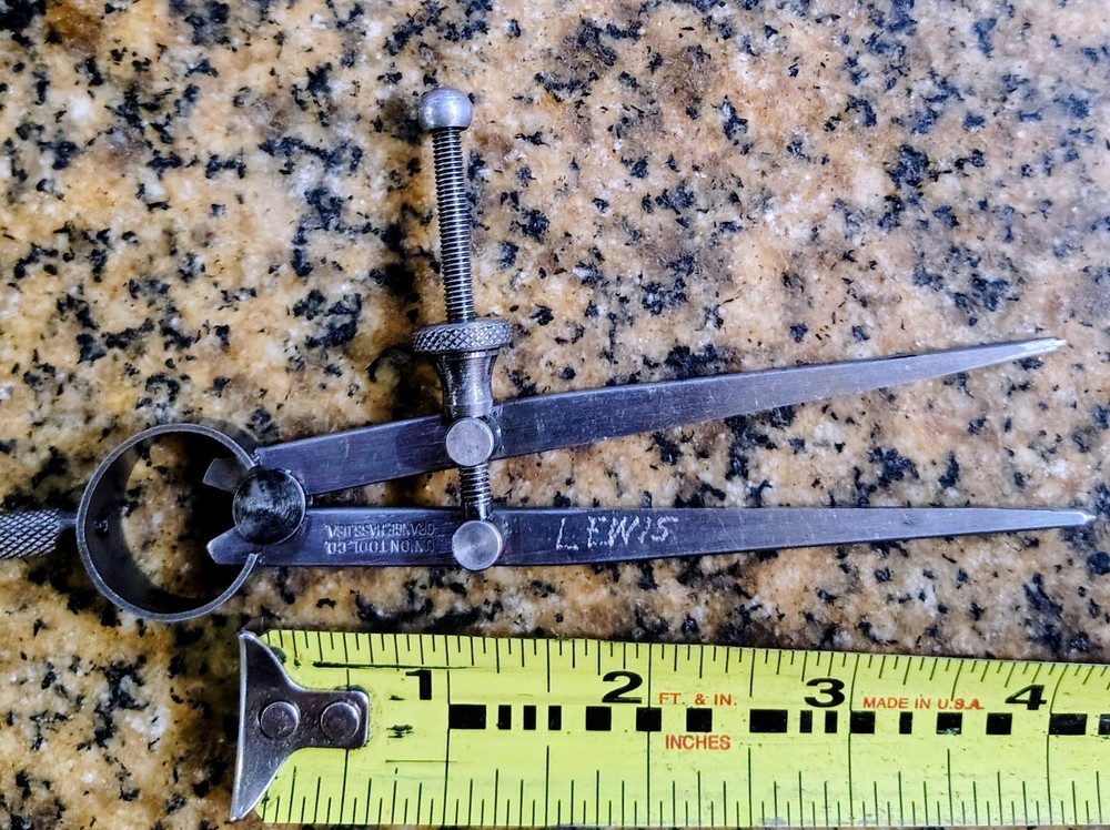 🗽 VINTAGE UNION TOOL 4" DIVIDER MACHINIST/TOOLMAKER