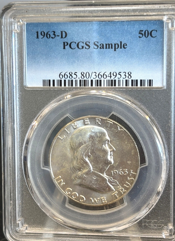 1963 D Franklin 50C Half Dollar PCGS SAMPLE