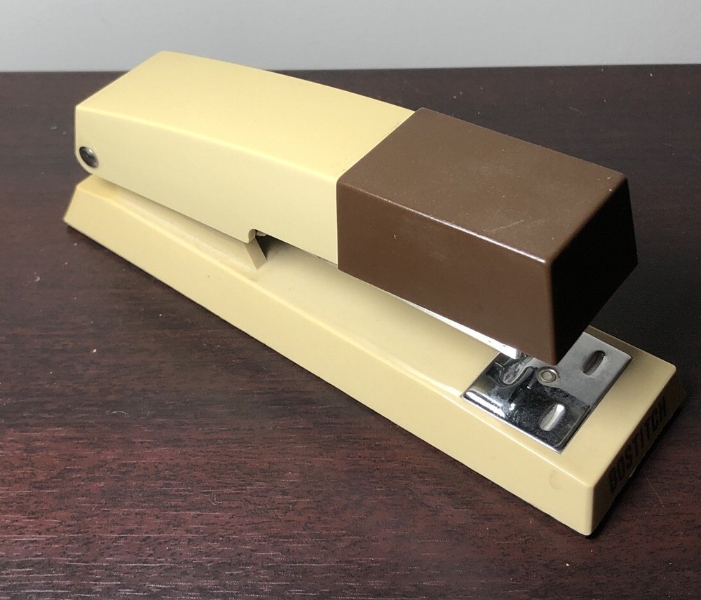 🇺🇸 VINTAGE Bostitch Stapler -Tan/Brown
