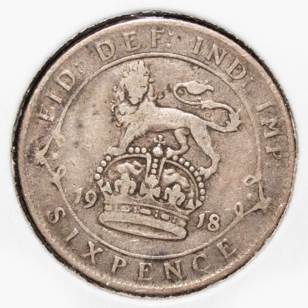 1918 Great Britain Six pence (L0953)