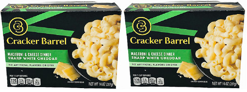 Cracker Barrel Macaroni & Cheese Dinner Sharp White Cheddar 2 Pack