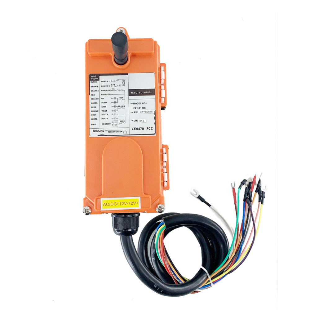 Industrial Wireless Crane Remote Control 8-Button Hoist Remote Controller 12-24V