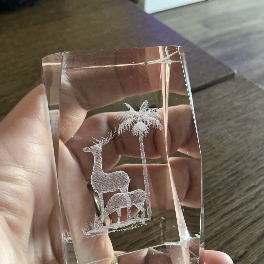 Decorative Deer And Palm Tree Figure - Florida