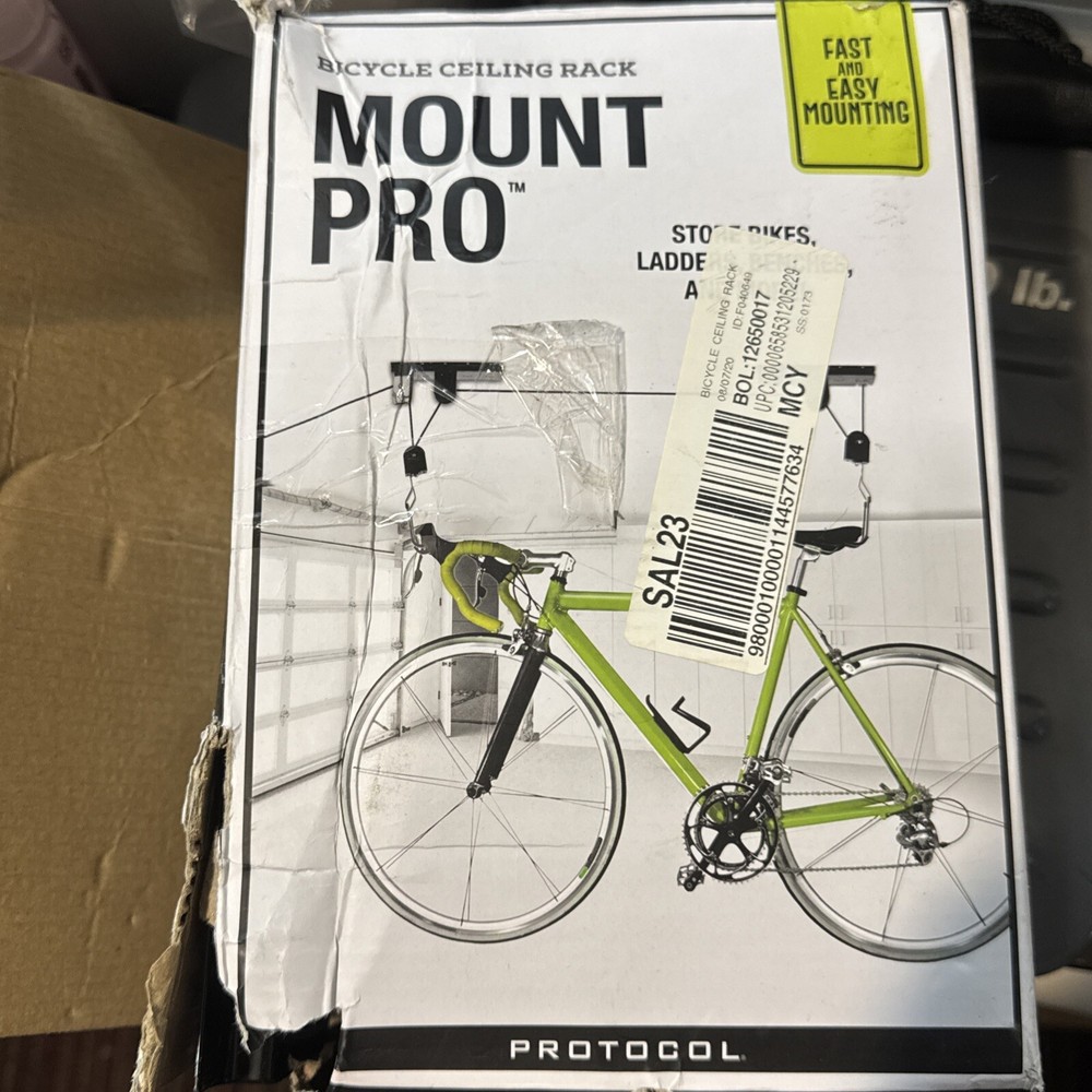 NEW PROTOCOL BICYCLE CEILING RACK MOUNT PRO, FAST EASY MOUNTING (Stus)