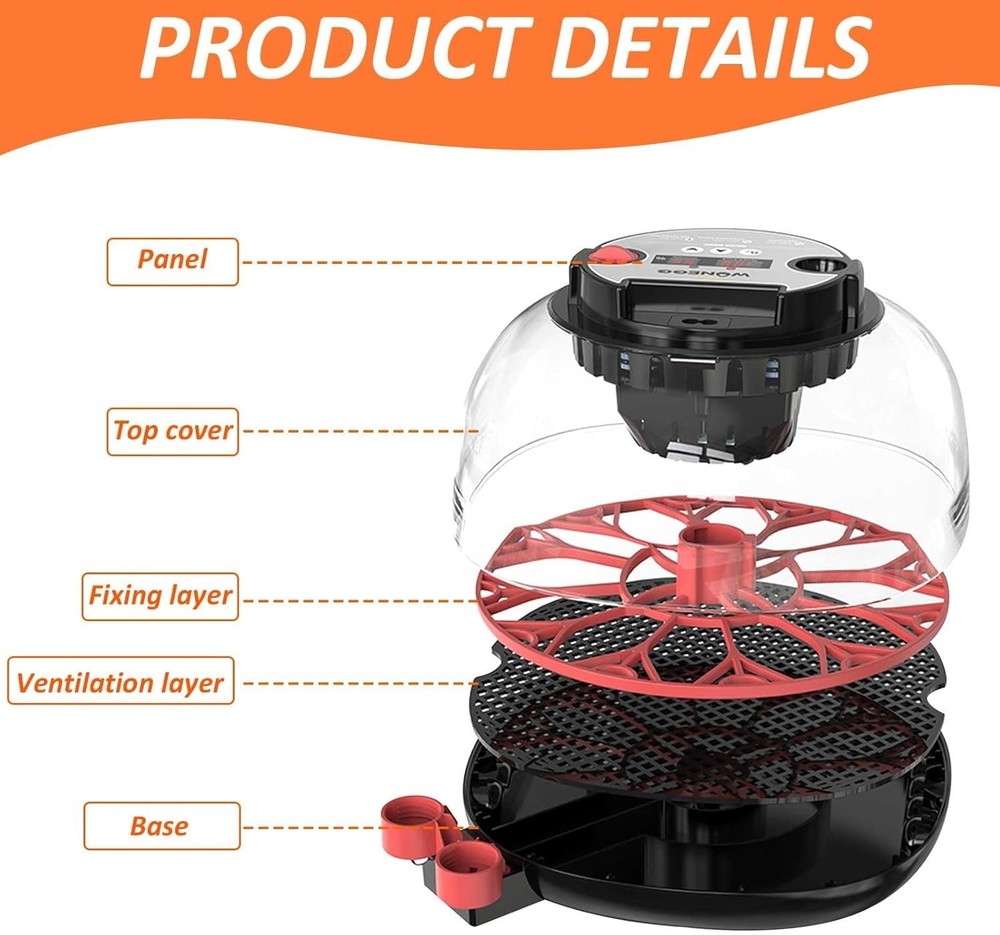 12 Egg Incubators for Hatching Eggs with Automatic Egg Turning and Humidity-FREE