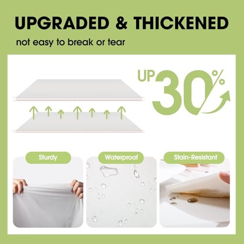 Plastic Table Cloth Disposable - 8 Packs, Table 54" X 108" Rectangle White