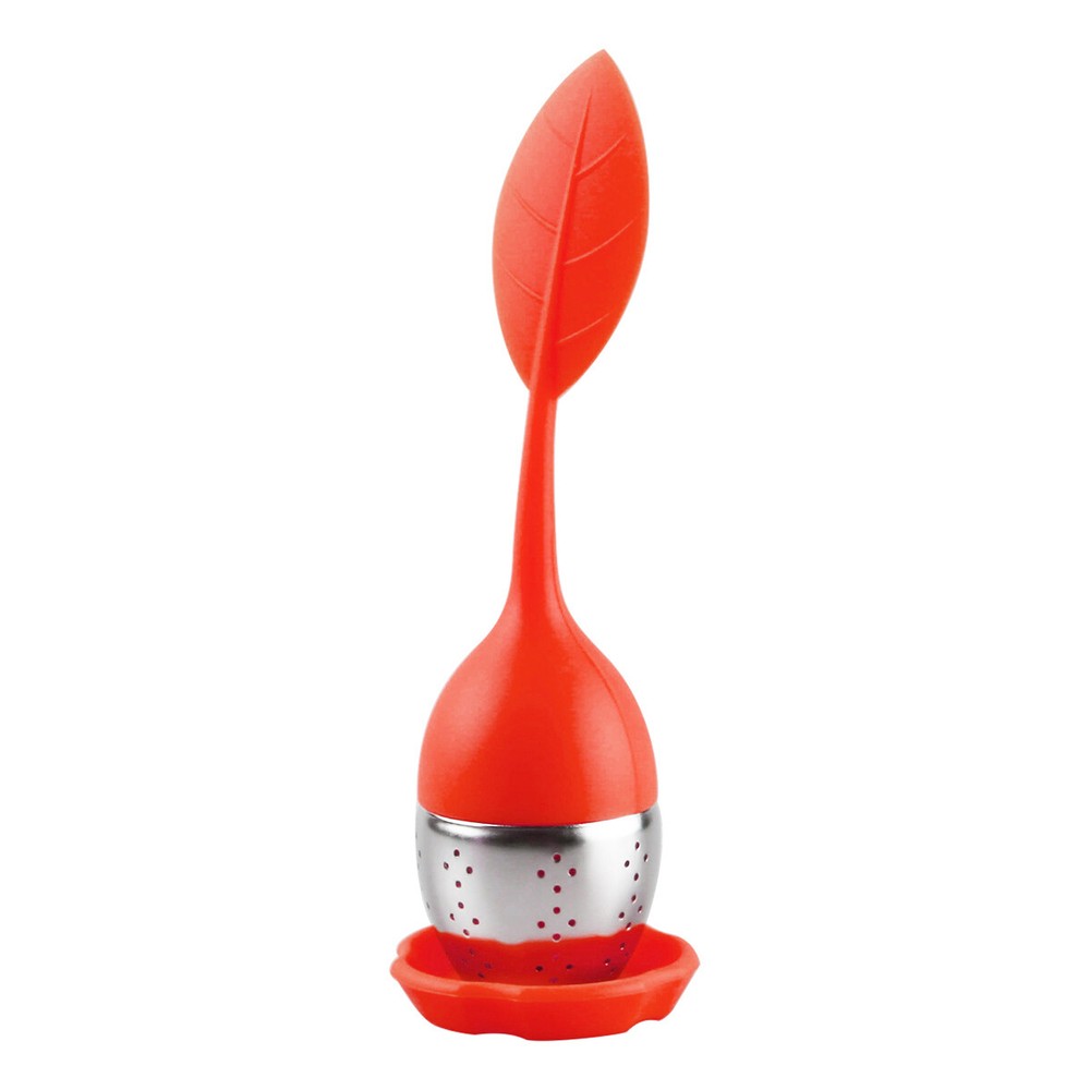 2PCS Silicone Leaf Tea Infusers Stainless Strainer Herbal Spice Filter Diffuser