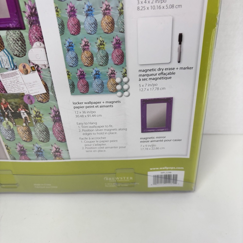 Wall Pops! Decorating Kit For Lockers PINEAPPLE ISLE complete Set New