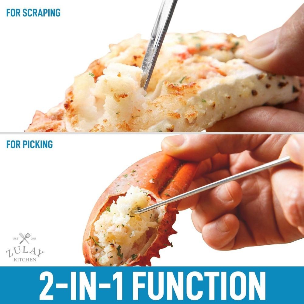 Zulay Kitchen 10-Piece Crab Crackers and Tools Set