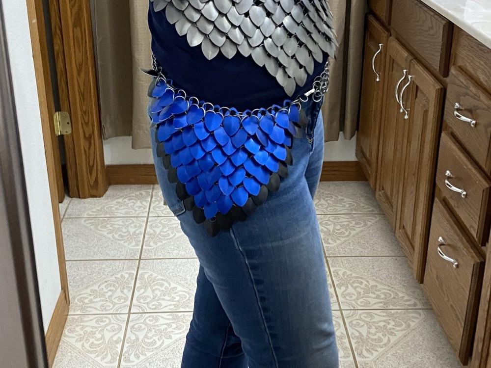 Blue And Black Shoulder Pauldron/Hip Armor
