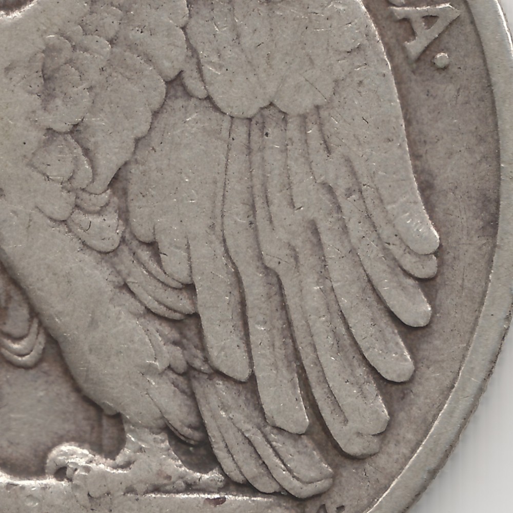 1921 S Walking Liberty Half Dollar, VF, scratched