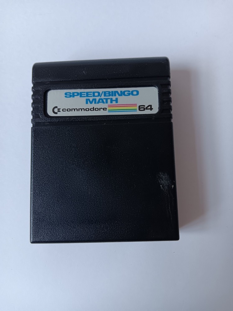 Commodore 64 Speed/Bingo Math Computer Game Cartridge Tested/Works Box Damage