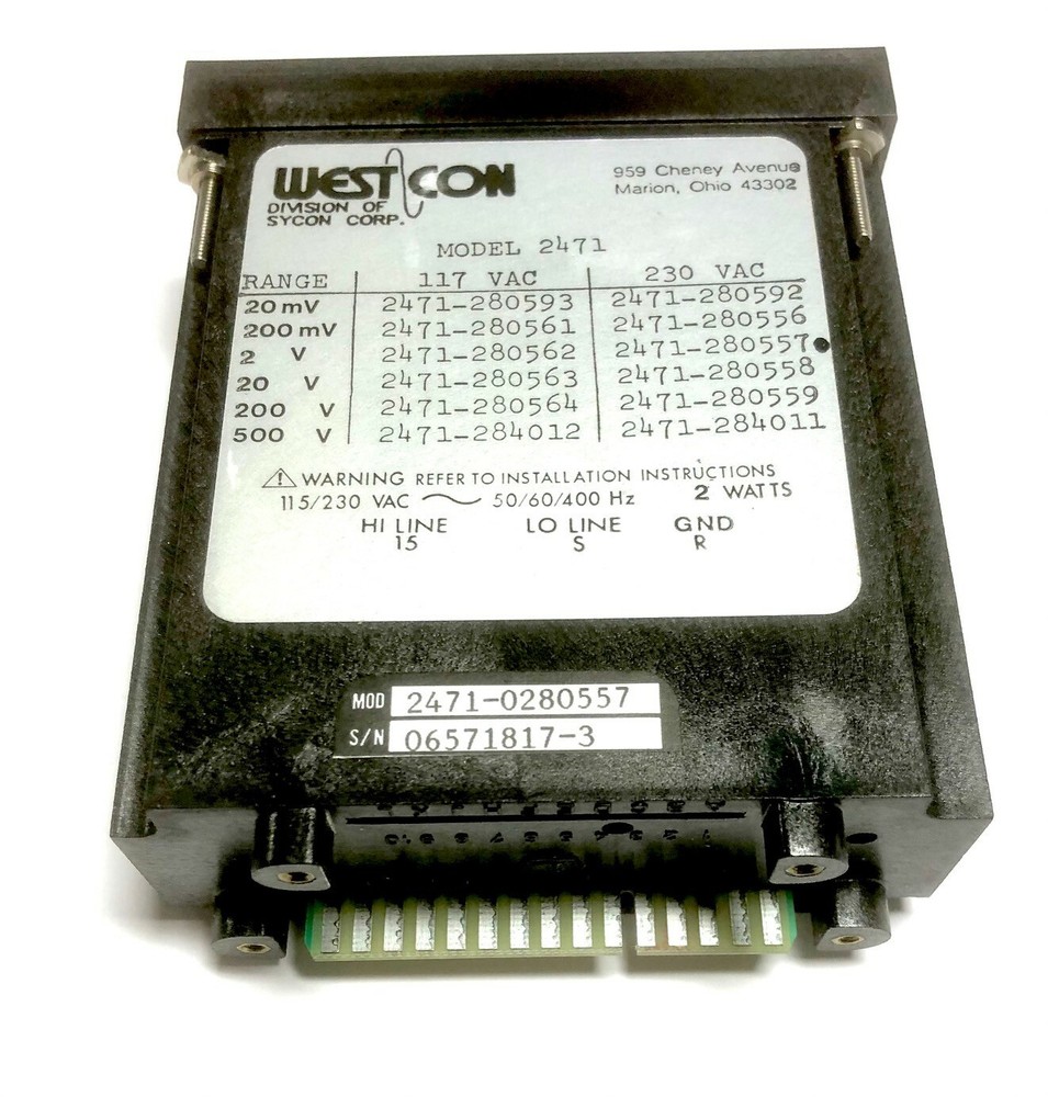 Westcon 2471 Digital Panel Meter 115/230v-ac NEW!~