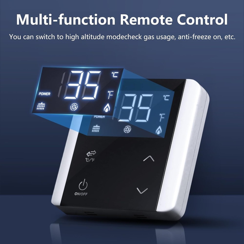 RV Tankless Water Heater Propane Gas 55000 BTU with Controller Instant Hot