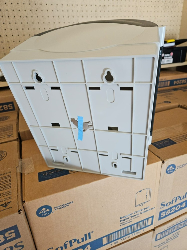 Georgia-Pacific SofPull Centerpull Paper Towel Dispenser - Translucent Smoke...