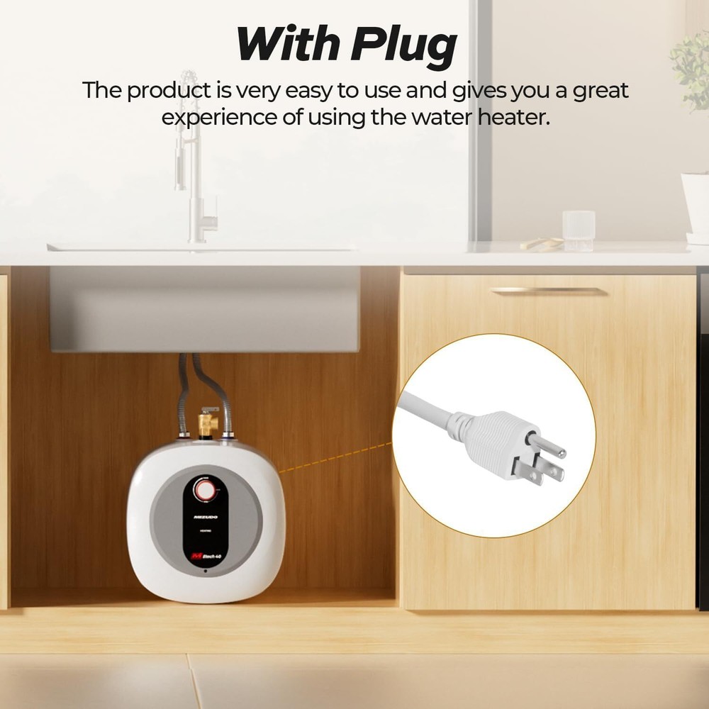 Mini-Tank Water Heater Electric 2.5 Gallon Under Sink Instant Hot Water Heater