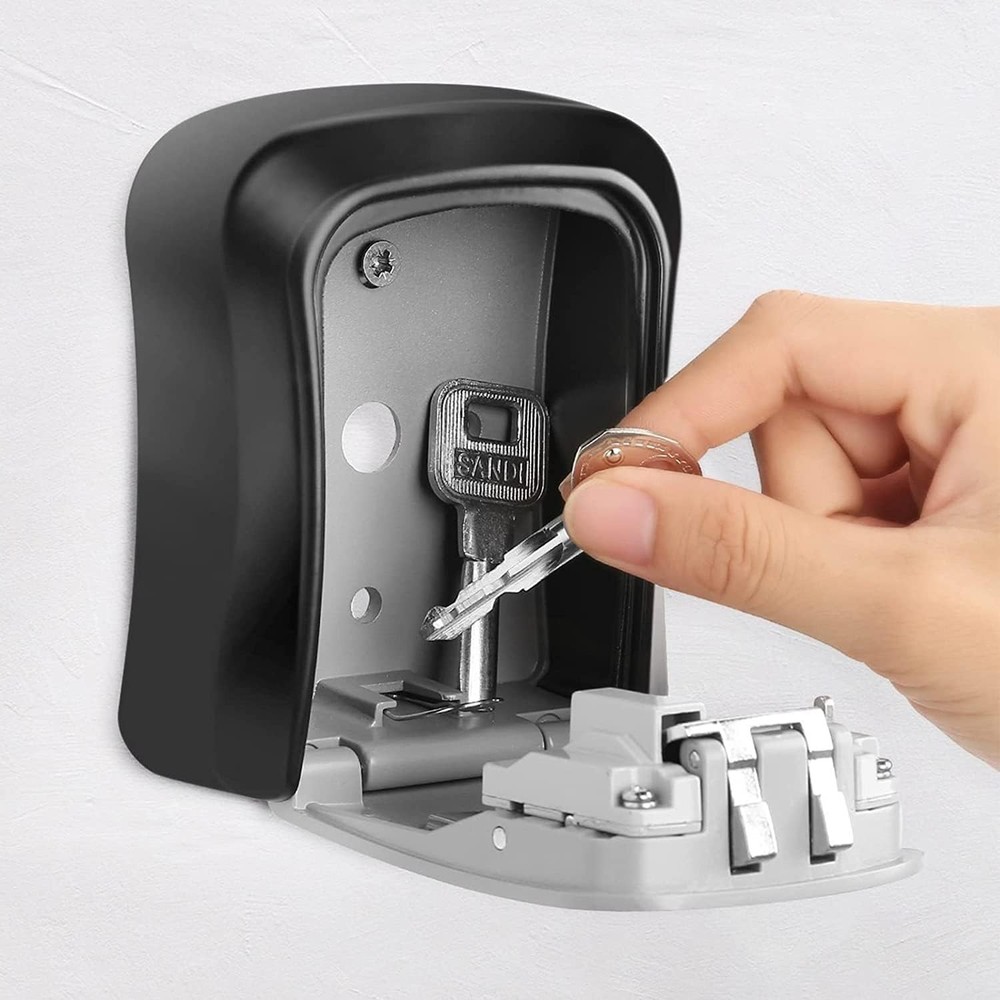 Resettable 4-Digit Combination Lock Key Safe