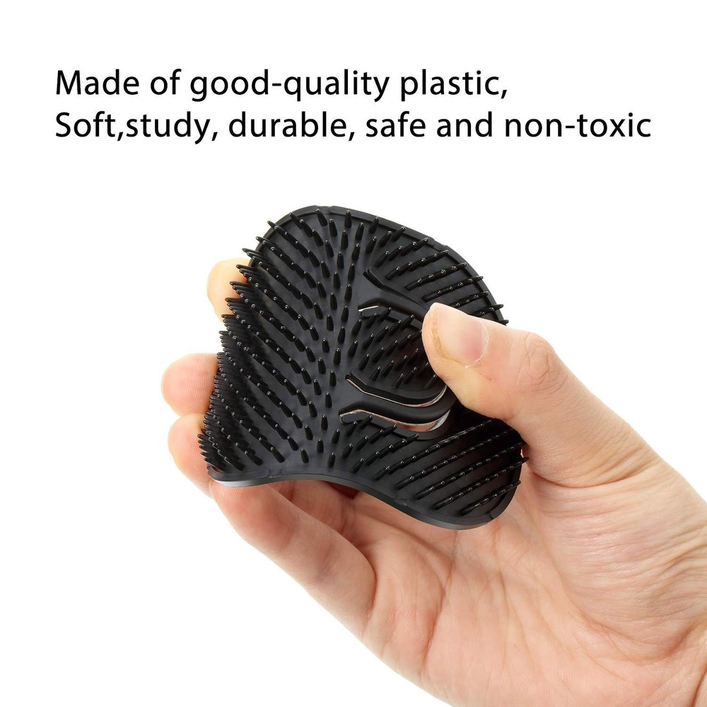 Luxury Black Shampoo Comb & Scalp Massager - Compact & Lightweight Solution