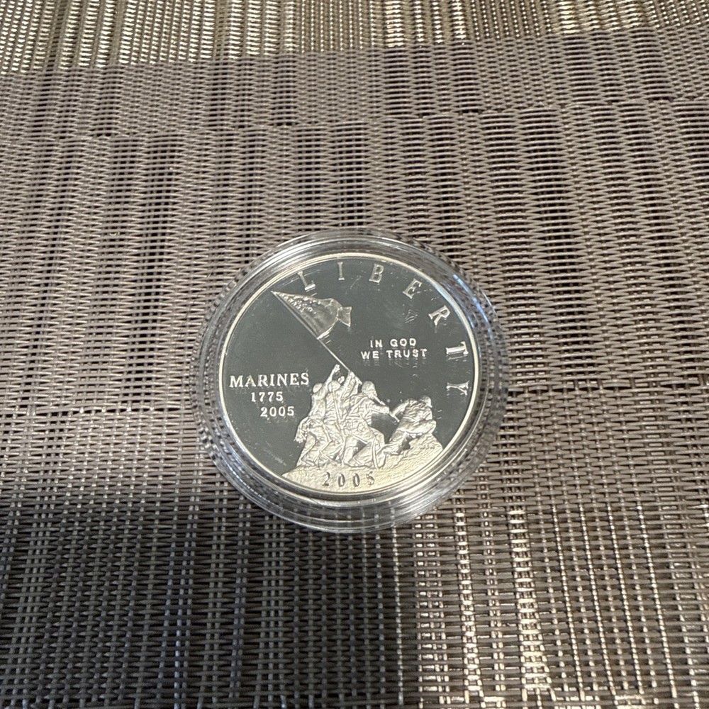 2005 Marine Corps 230th Anniversary Silver Dollar Proof