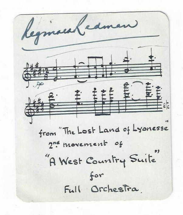 Reginald Redman (1892-1972) Signed AMQS / Composer Autographed