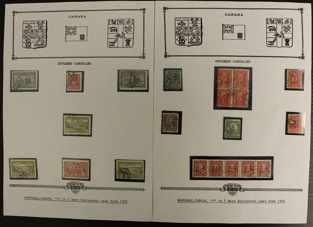 MONTREAL DUPLEX LETTER CANCEL COLLECTION