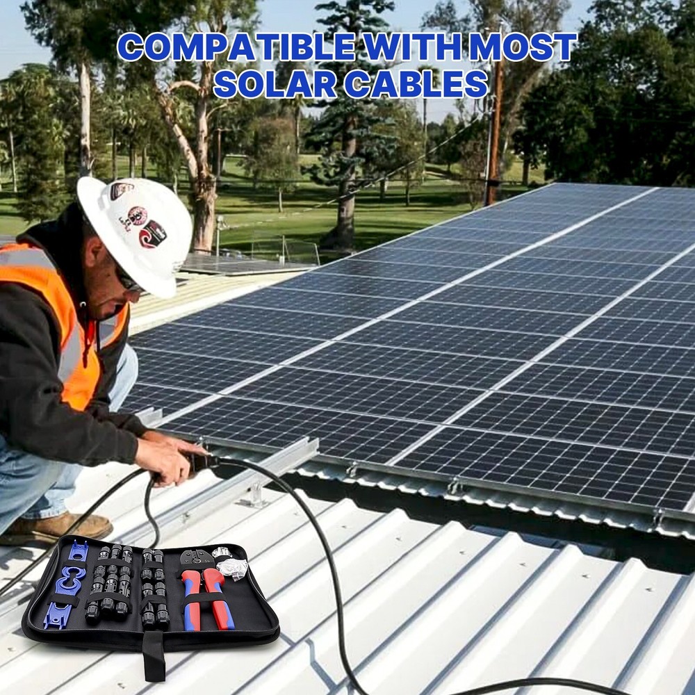 Solar Crimping Tool Kit PV Crimping Pliers Solar Panel Cable Connectors Crimper