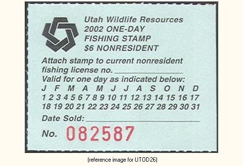 D2K Utah One Day Stamp 2002 $6.00