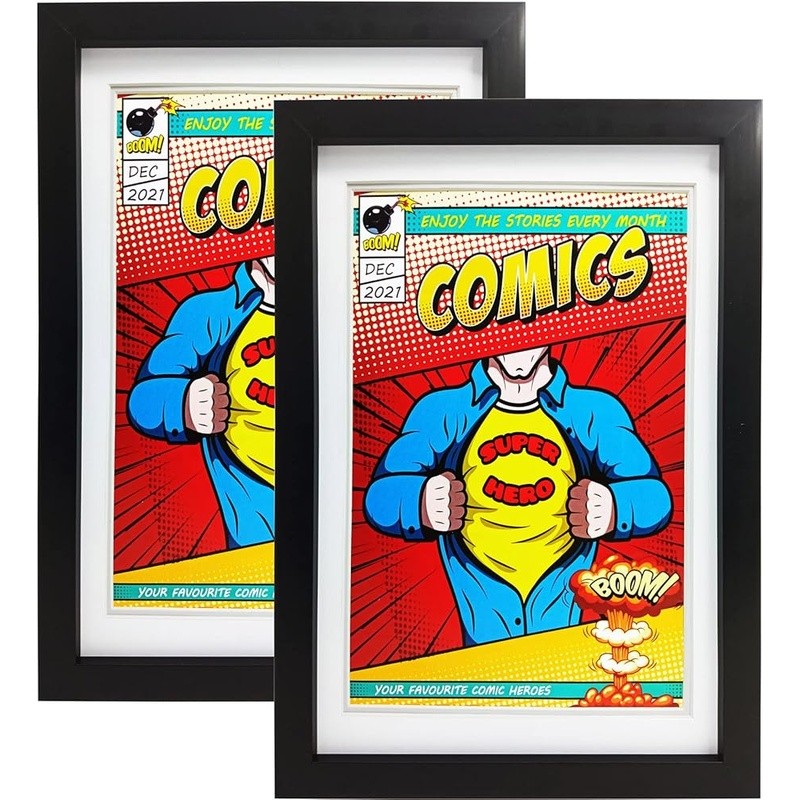 Comic Book Frame 6 3/4 x 10 1/4 Comics Superior Protection Easy Use Gift
