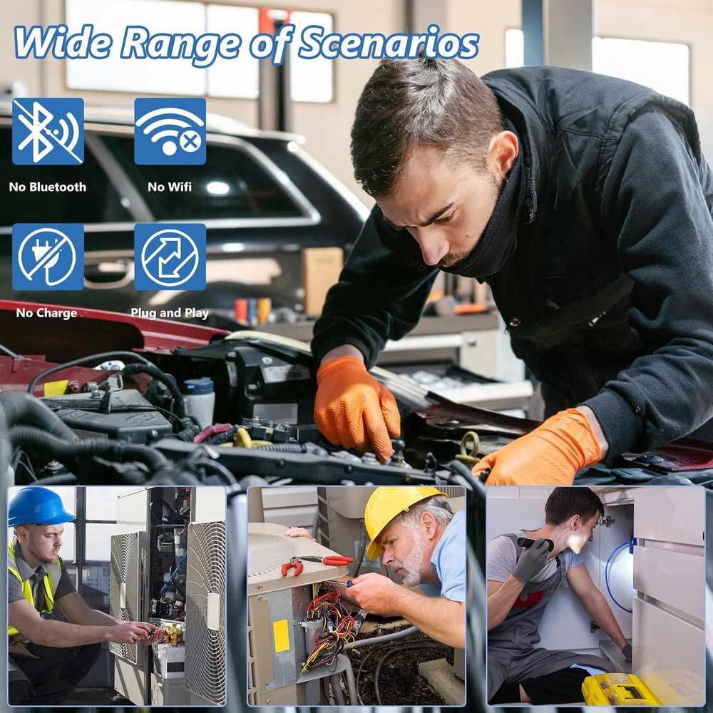 1920P HD Endoscope Camera with Light, Borescope Camera for iOS and Android,5M