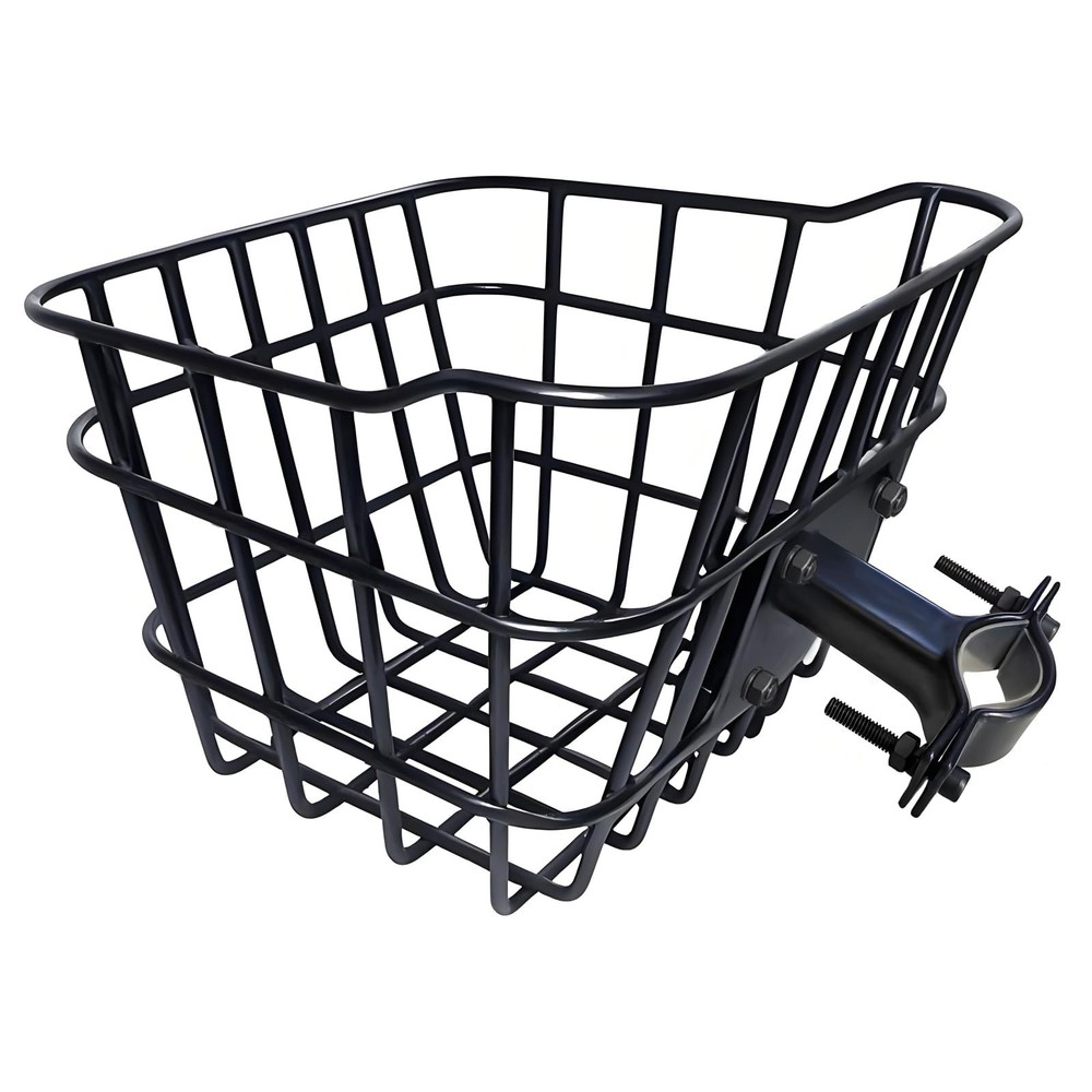Small Basket for Scooter with Fixed Holder - Rust-Resistant Front Mount for E...