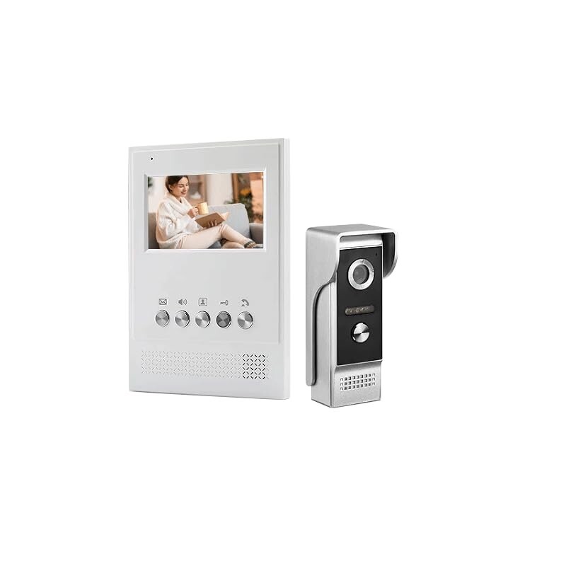 Wired visual intercom system4.3-inch display screen visual doorbell,30day return