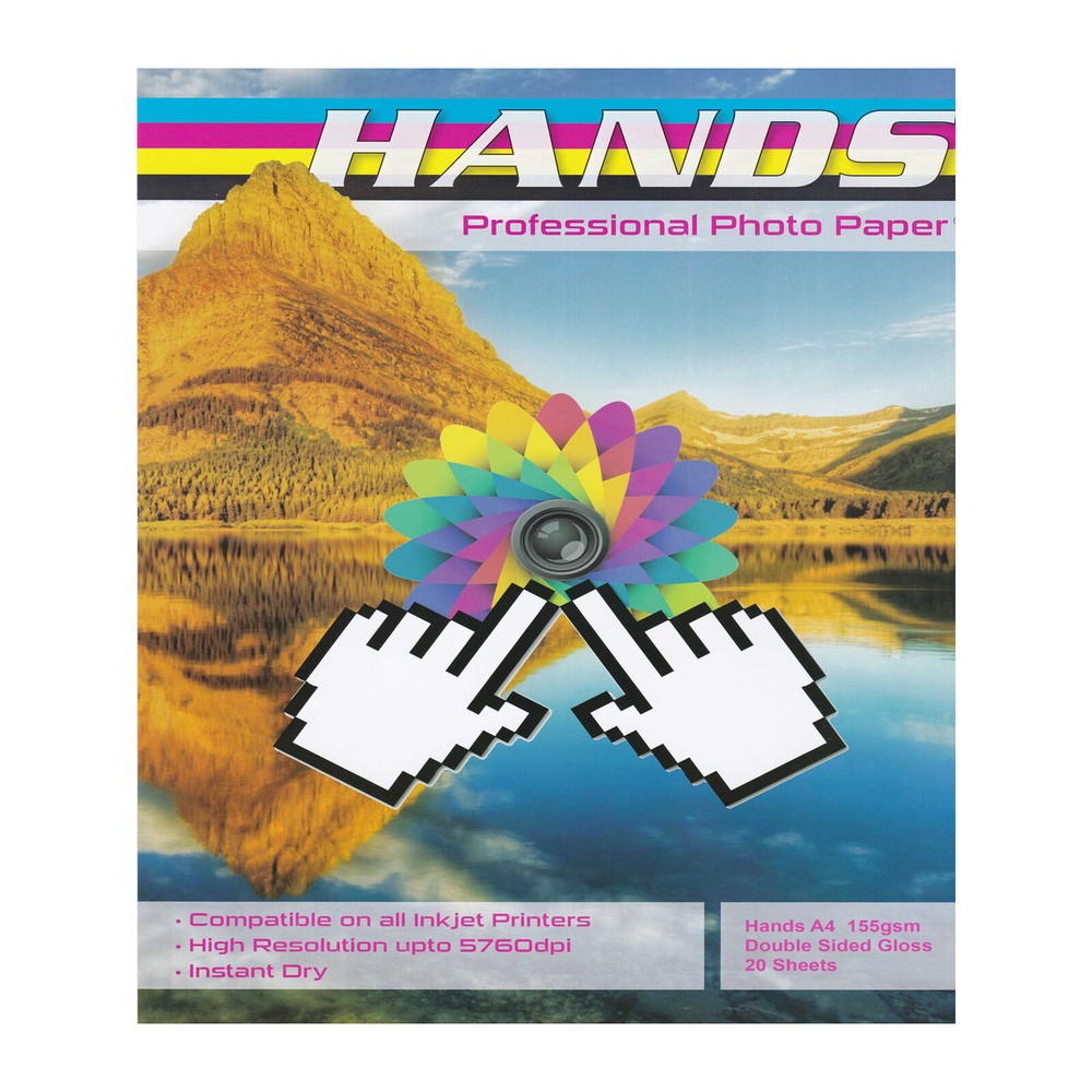 40 Sheets A4 155gsm Hands Professional Double Sided Gloss Paper
